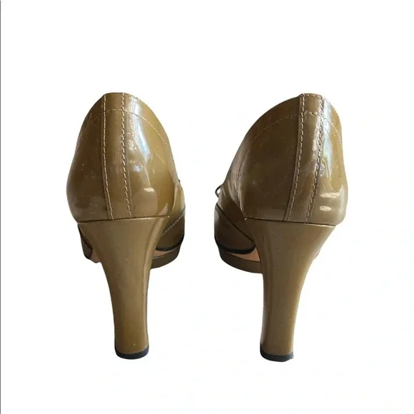 REPETTO Taupe Patent Leather Classic Platform Shoes Size 35/5 - Picture 4 of 6